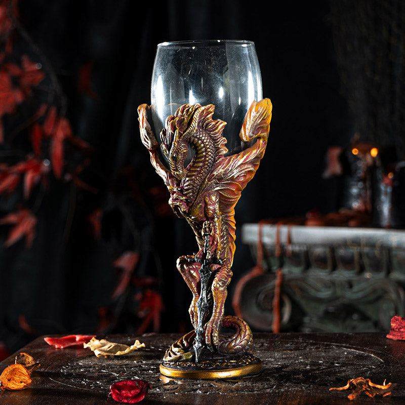 Medieval Dragon Blade Goblet by Ruth Thompson
