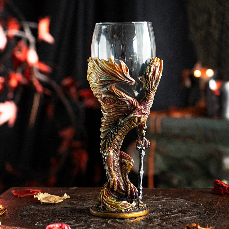 Medieval Dragon Blade Goblet by Ruth Thompson
