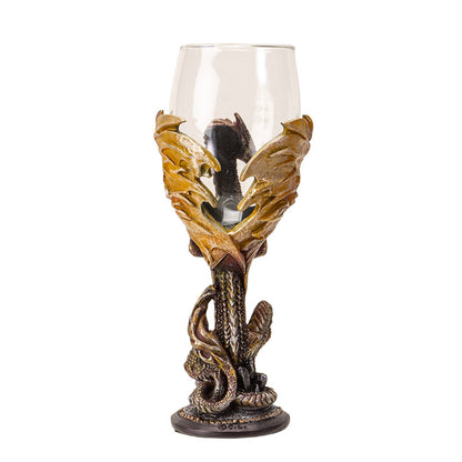 Medieval Dragon Crystal Orb Wine Goblet by Ruth Thompson