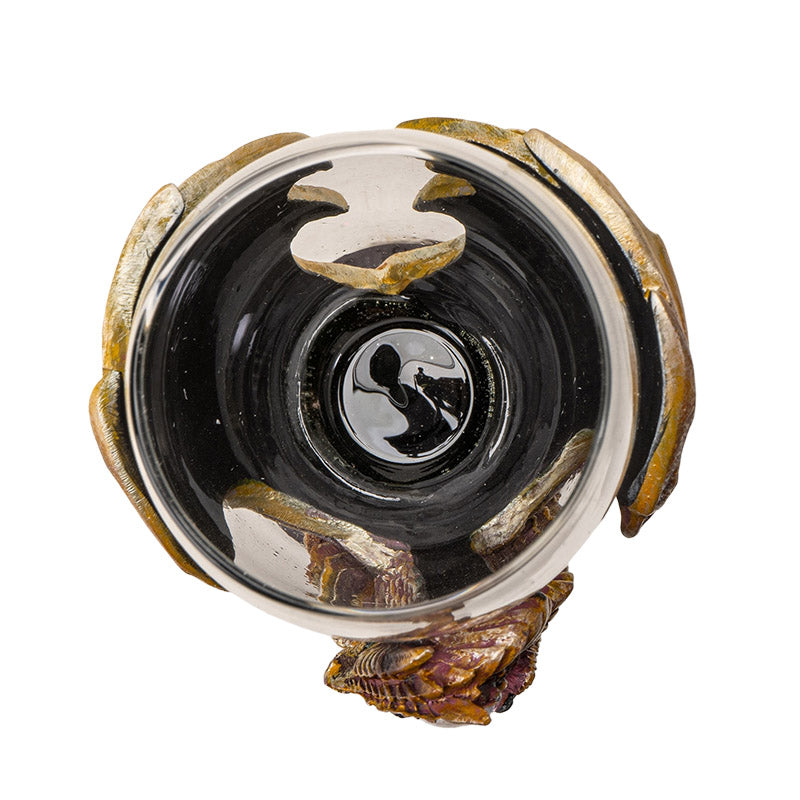 Medieval Dragon Crystal Orb Wine Goblet by Ruth Thompson