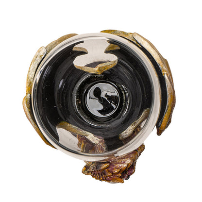 Medieval Dragon Crystal Orb Wine Goblet by Ruth Thompson