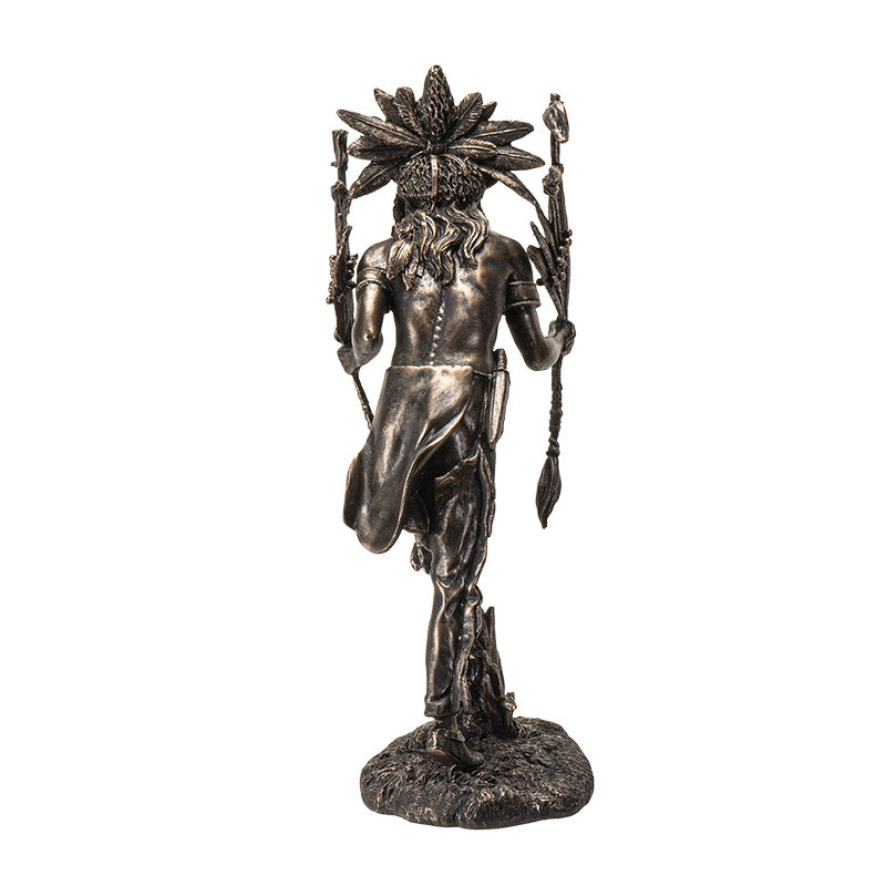 Bronze Native American Shaman Warrior Figurine