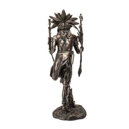 Bronze Native American Shaman Warrior Figurine