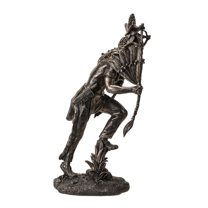Bronze Native American Shaman Warrior Figurine