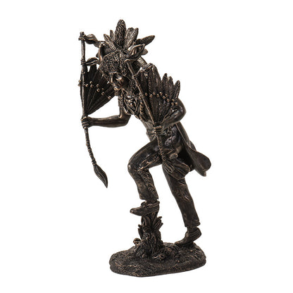 Bronze Native American Shaman Warrior Figurine