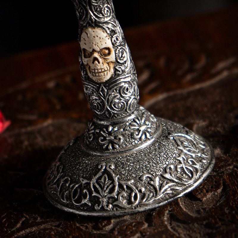 Skeleton Couple Wine Goblet with Stainless Steel