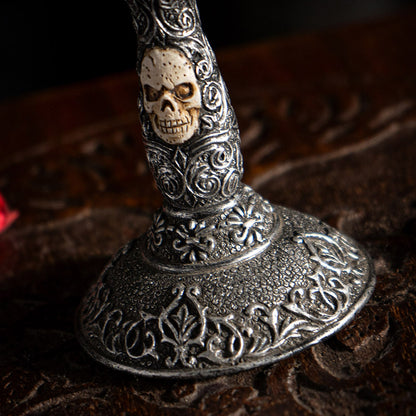 Skeleton Couple Wine Goblet with Stainless Steel