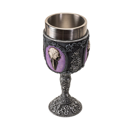 Raven Skull Goblet with Stainless Steel
