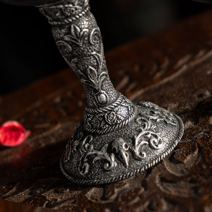 Raven Skull Goblet with Stainless Steel