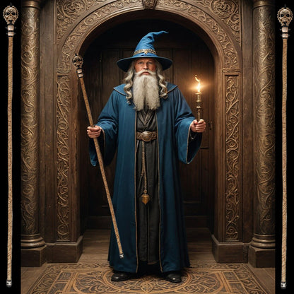 Skull Staff for Witch and Sorcerer 67 Inches
