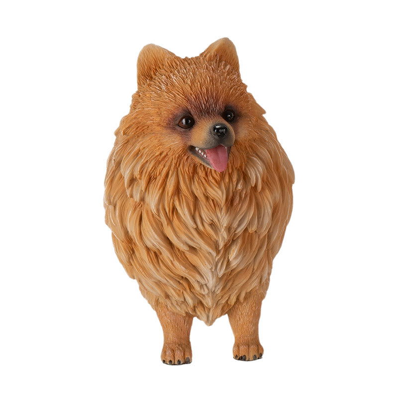 Pomeranian Dog Figurine 8"