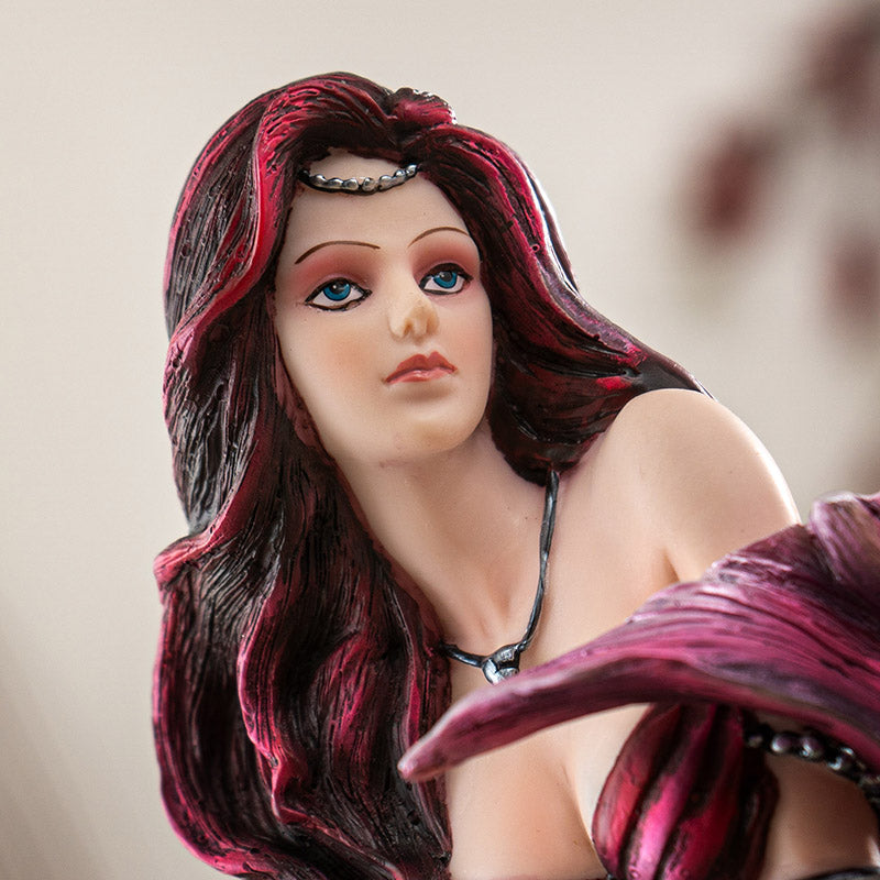 Ocean Siren Gothic Mermaid Figurine Mermaid with Anchored Base