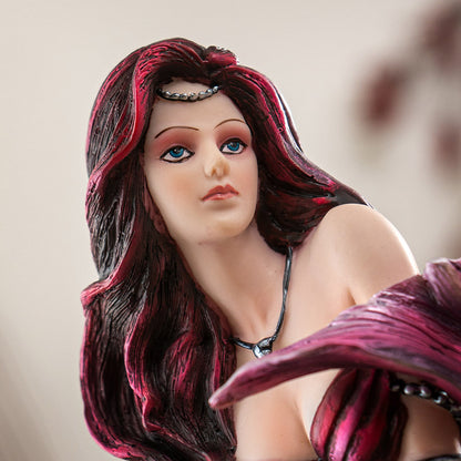 Ocean Siren Gothic Mermaid Figurine Mermaid with Anchored Base
