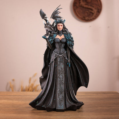 Dark Queen and Guardian Dragon Statue