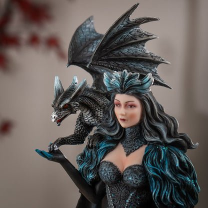 Dark Queen and Guardian Dragon Statue