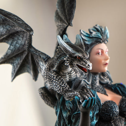 Dark Queen and Guardian Dragon Statue