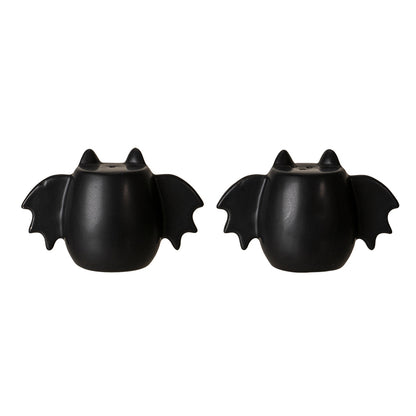 Bat Wing Ceramic Salt and Pepper Shakers
