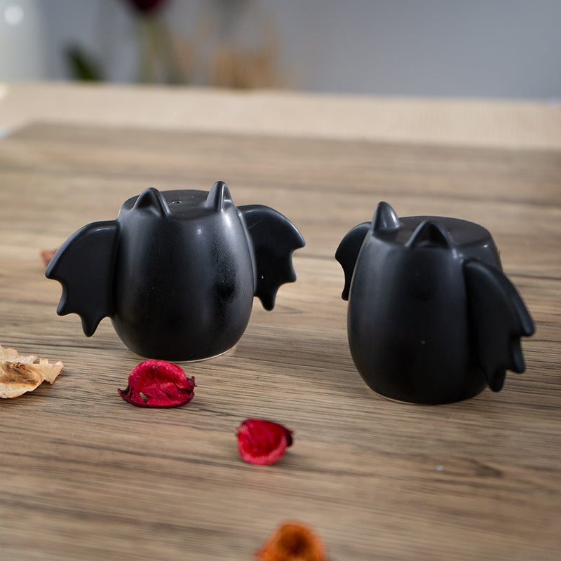 Bat Wing Ceramic Salt and Pepper Shakers