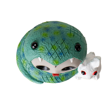 SSStevie Furrybones in Snake Costume with White Rabbit Friend