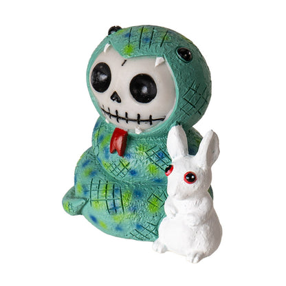 SSStevie Furrybones in Snake Costume with White Rabbit Friend