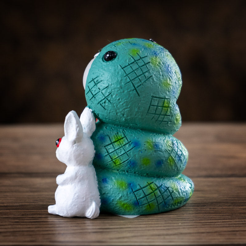 SSStevie Furrybones in Snake Costume with White Rabbit Friend