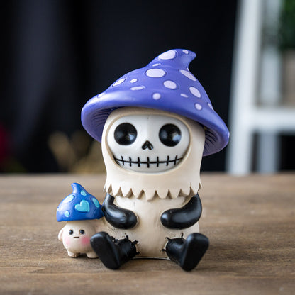 Purple Kinoko Furrybones in Mushroom Costume with Little Mushroom Friend