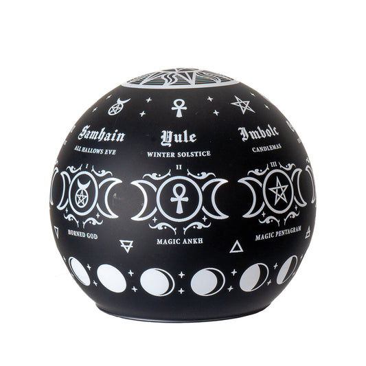 Pagan Calendar LED Globe Night Light by Alchemy England