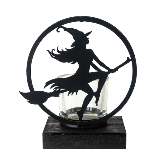 Witch by Moonlight Tea Light Holder by Alchemy England