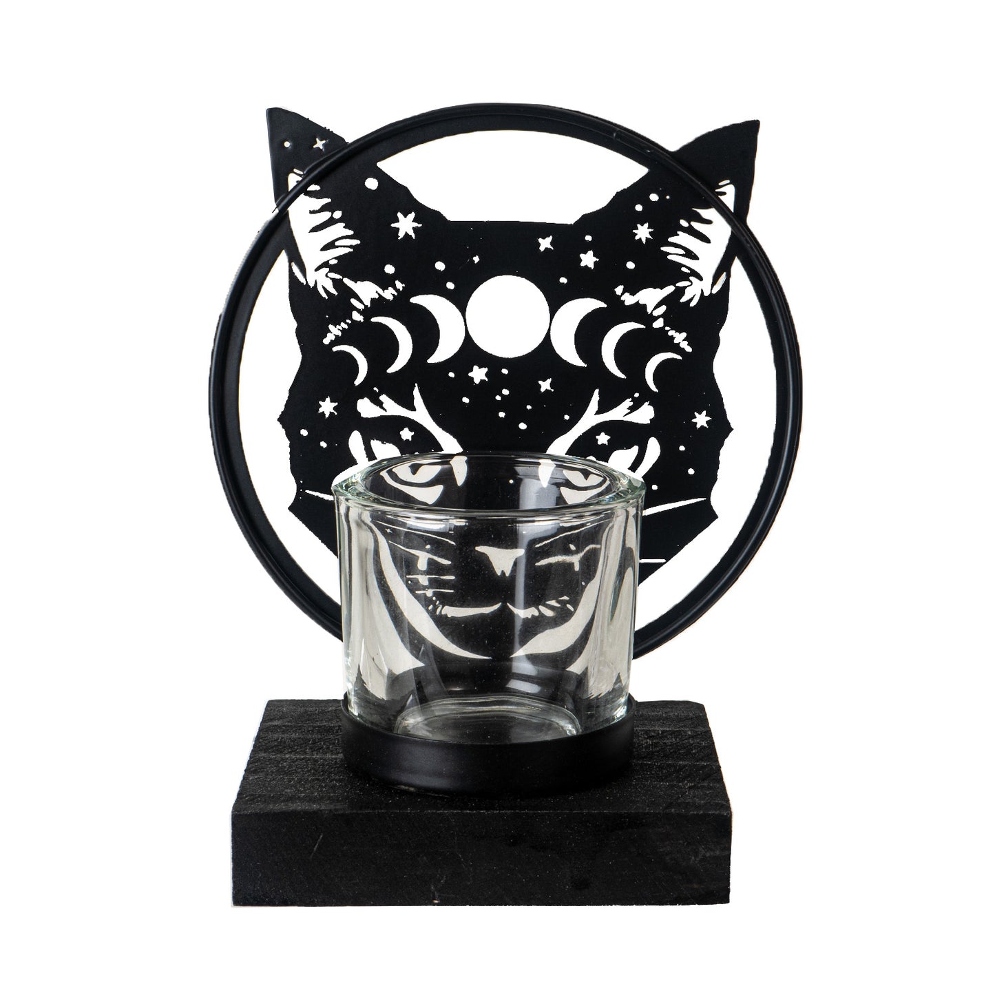 Celestial Cat Tea Light Holder by Alchemy England