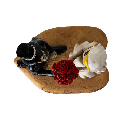 Til Death Do Us Part Skeleton Couple Figurine Love Never Dies Wedding Decor