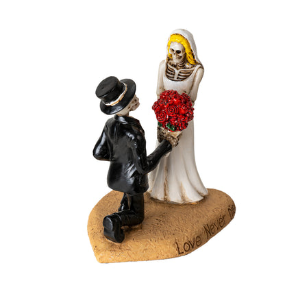 Til Death Do Us Part Skeleton Couple Figurine Love Never Dies Wedding Decor