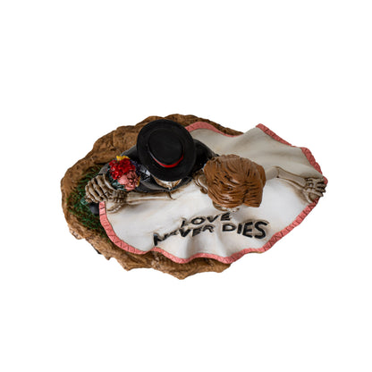 Love Never Dies Skeleton Couple Figurine Gothic Romance Wedding Decor