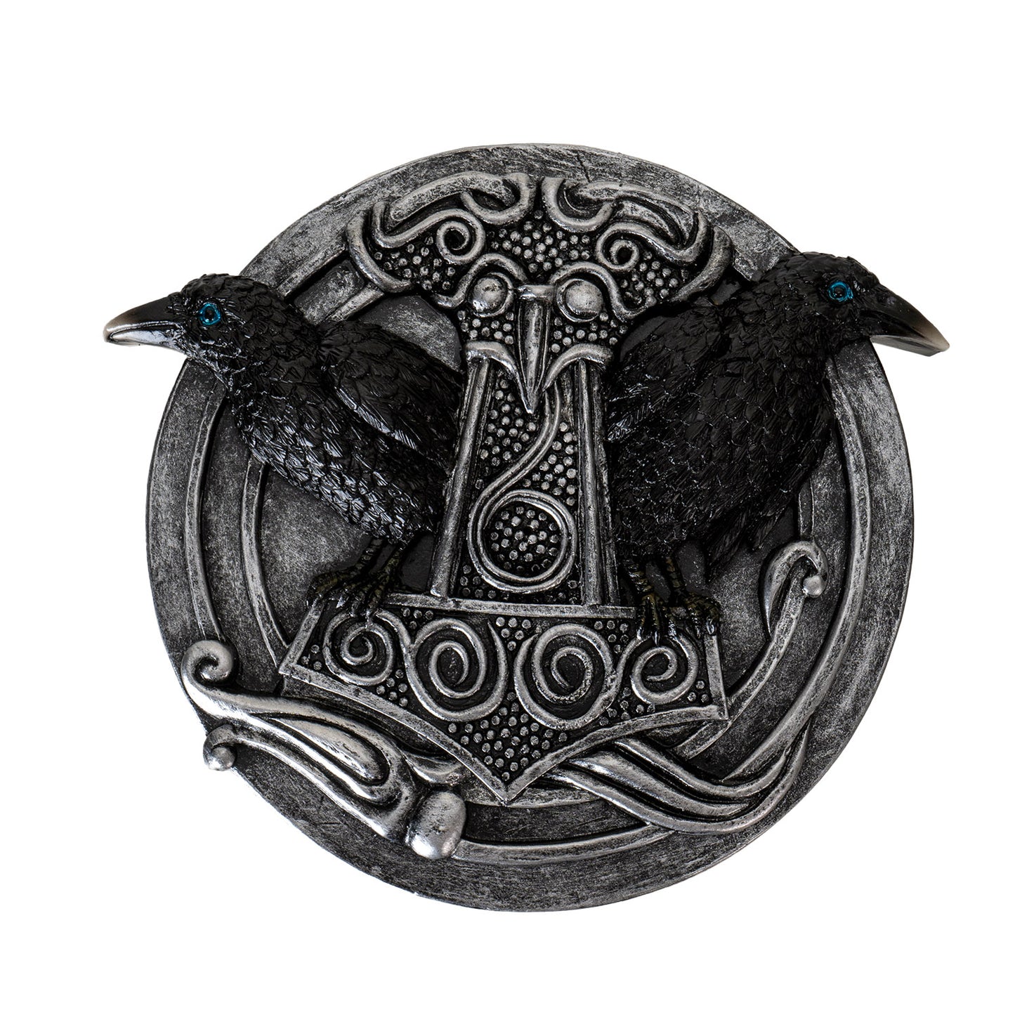 Thors Hammer 5.31" Long Incense Burner with Dual Raven Design