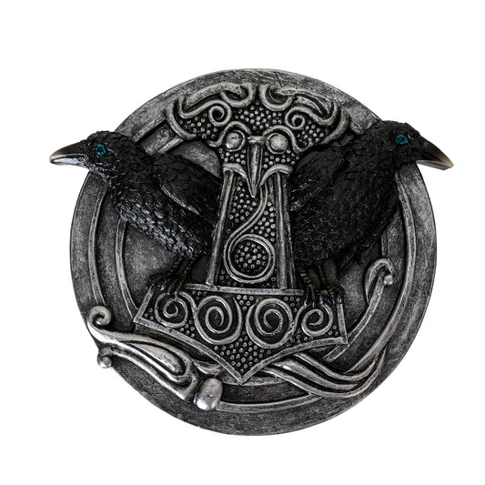 Thors Hammer 5.31" Long Incense Burner with Dual Raven Design