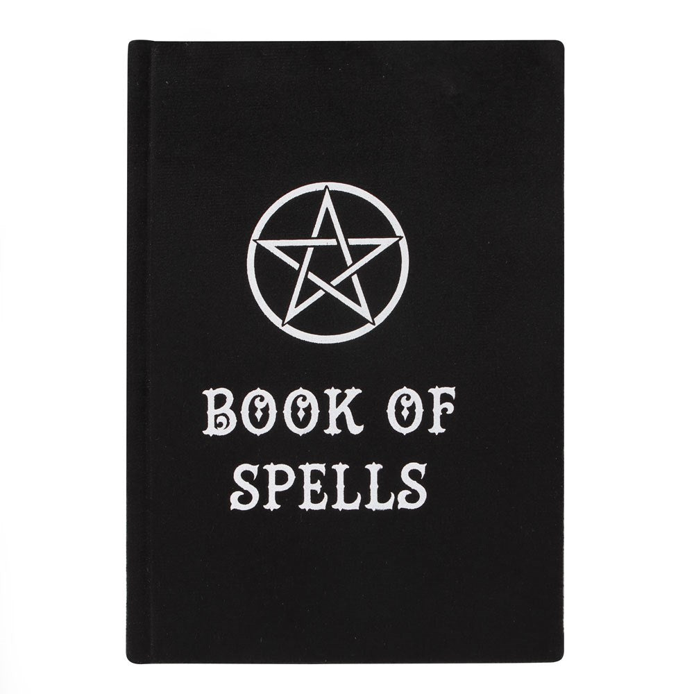 Book of Spells Velvet Journal by Something Different UK A5 Sized Blank Hardcover Notebook