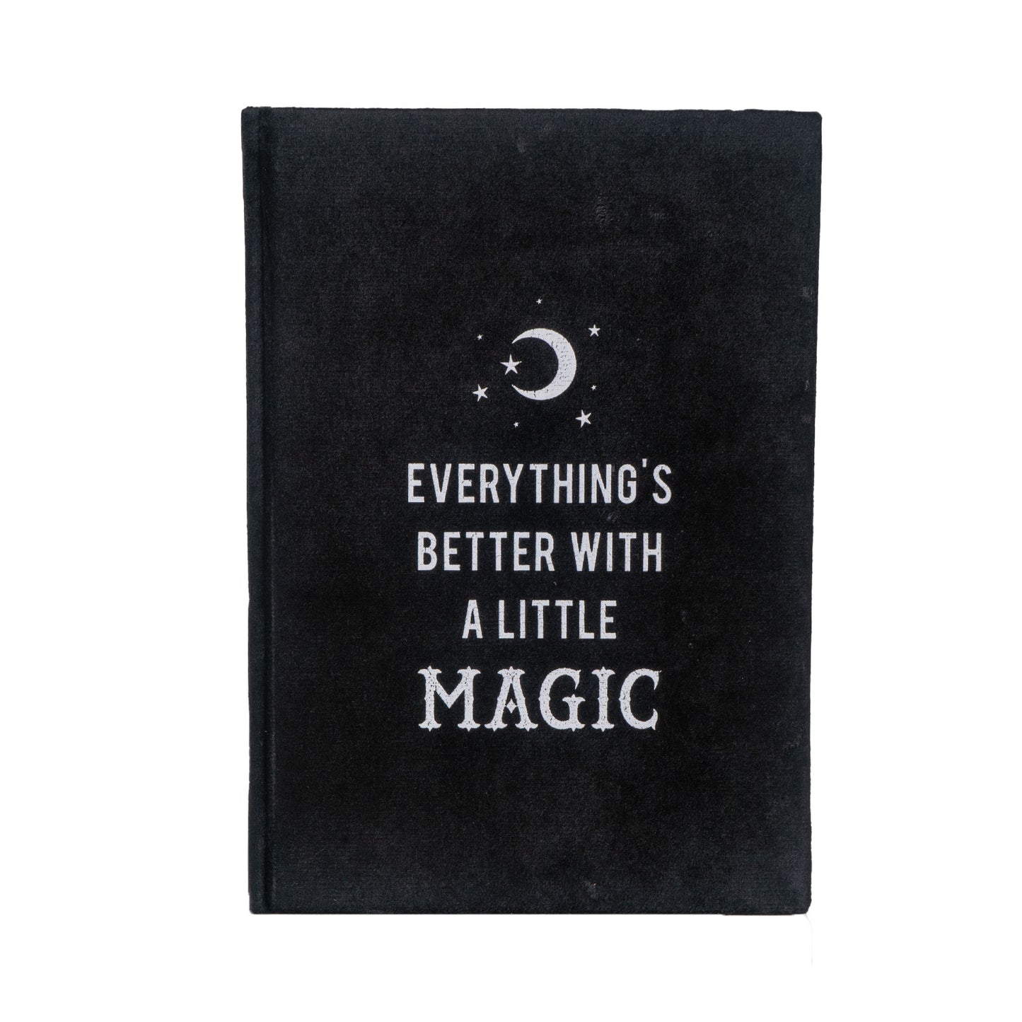 Everythings Better with Magic Velvet Journal by Something Different UK A5 Sized Blank Hardcover Notebook