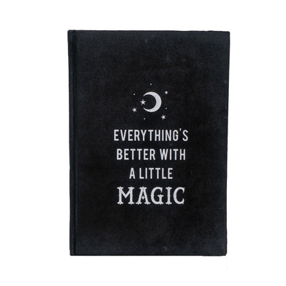 Everythings Better with Magic Velvet Journal by Something Different UK A5 Sized Blank Hardcover Notebook