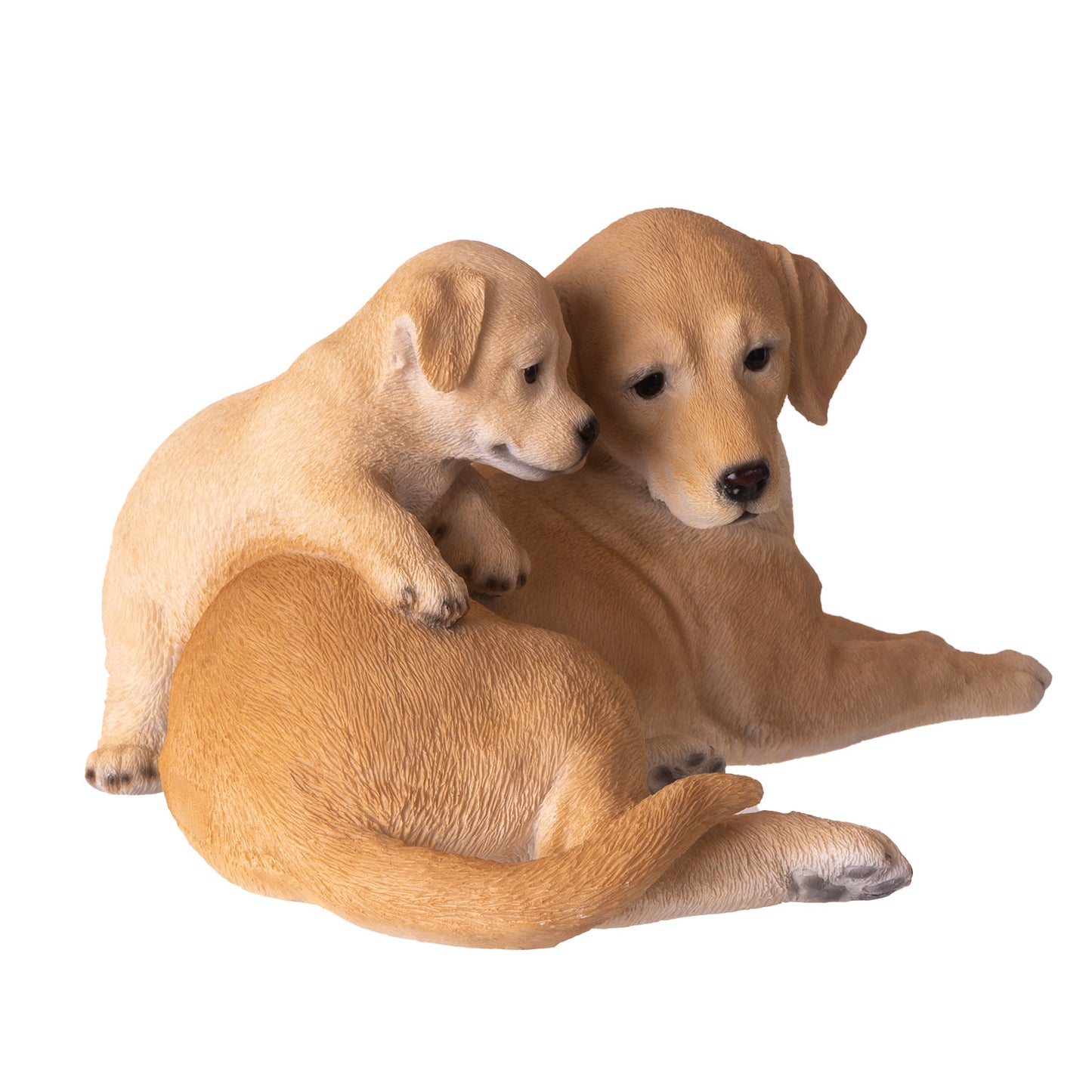 Mother and Puppy 10" Long Labrador Figurine Realistic Dog for Outdoor Garden or Home Decor for Pet Lovers