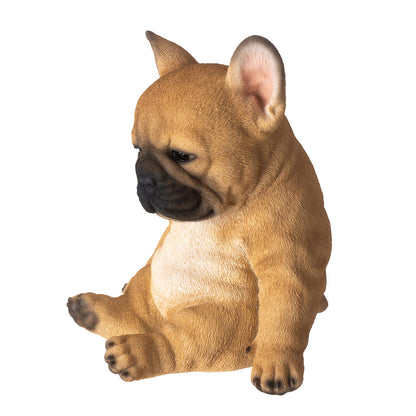 Sitting French 7" Tall Bulldog Puppy Figurine Adorable Frenchie Dog Collectible Decor Gift for Dog Lovers and Unique Home Decor