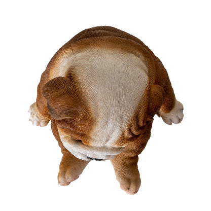Sitting Bulldog 6" Tall Puppy Figurine Adorable English Bulldog Dog Collectible Decor Gift for Dog Lovers and Unique Home Decor
