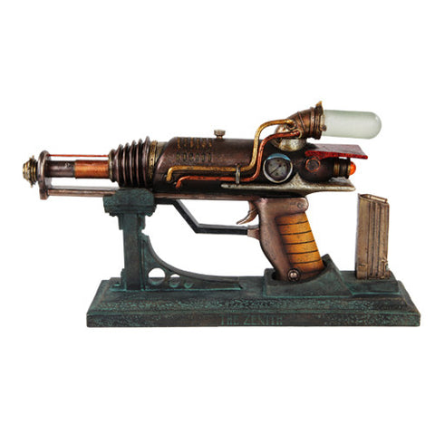 12 Inch Steampunk Inspired Hand Gun with Stand Statue Figurine