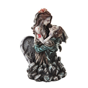 PTC Pacific Giftware Zombie Lovers Escaping The Grave Tombstone Statue Figurine