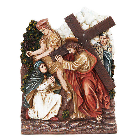 PTC 9.25 Inch Stations of The Cross Jesus Carrying Cross Statue Figurine