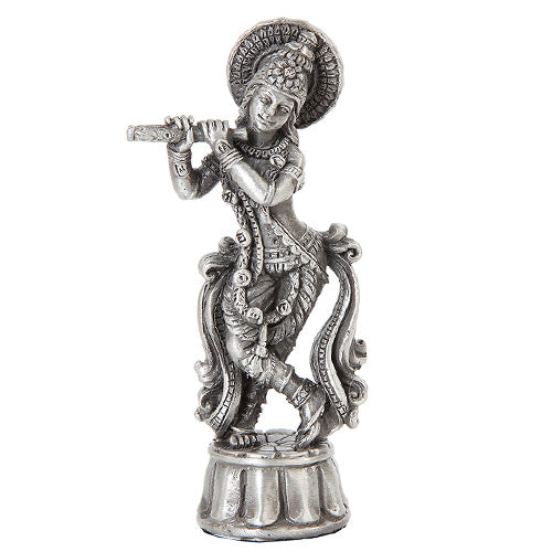 PTC 4.13 Inch Krishna Indian Hindu Goddess Resin Statue Figurine