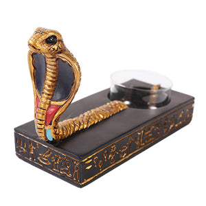 Egyptian Cobra Candle Holder Figurine Made of Polyresin