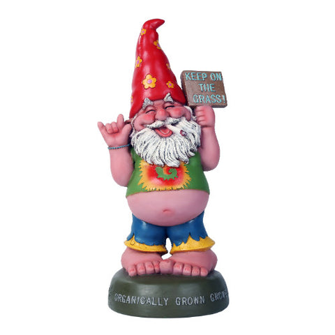 Pacific Giftware Hippie Gnome Pot Smoking Keep On Grass Garden Gnome Statue 10H