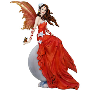 Crimson Lilly Red Moon Fairy Statue Butterfly Nene Thomas Collection