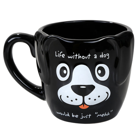 Adorable Black Pet Puppy Coffee Tea Mug Life Without A Dog