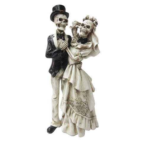 Day of the Dead Skeleton Dancing Wedding Couple Statue Figurine Love Never Dies