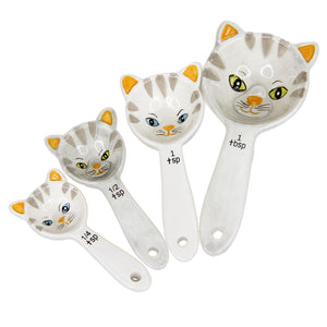 Cute Kittens Measuring Spoon Set of 4 Cats Kitchen Decor